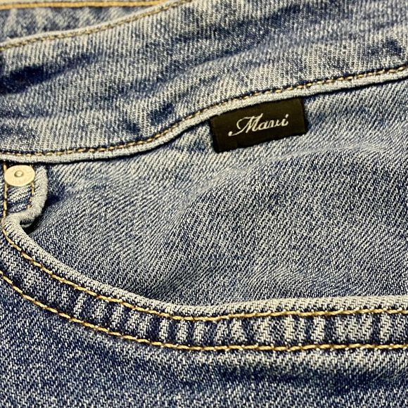 Mavi Star Iconic High Rise Mom Jeans Women’s W31 L28 Frayed Hems Ankle Blue - Picture 4 of 12